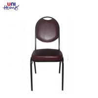 Cheap Round Back Stackable Banquet Chairs in Brown