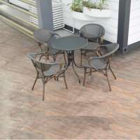 Outdoor dining round bamboo table and chair set