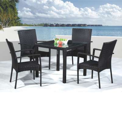 Used outdoor rattan dining room restaurants cafe tables furniture for sale