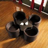 Latest product outdoor furniture wicker rattan coffee set