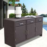 Hotel rattan sideboard cabinet furniture for sale