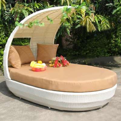 Outdoor poly rattan garden furniture patio sunbed