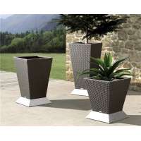 New design rattan garden corner flower pot stand for RH414