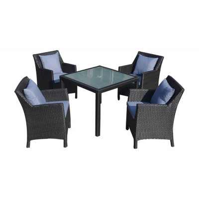 Turkish rattan garden dining set with umbrella furniture for RH365