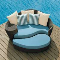 Outdoor furniture sun beach rattan round bed